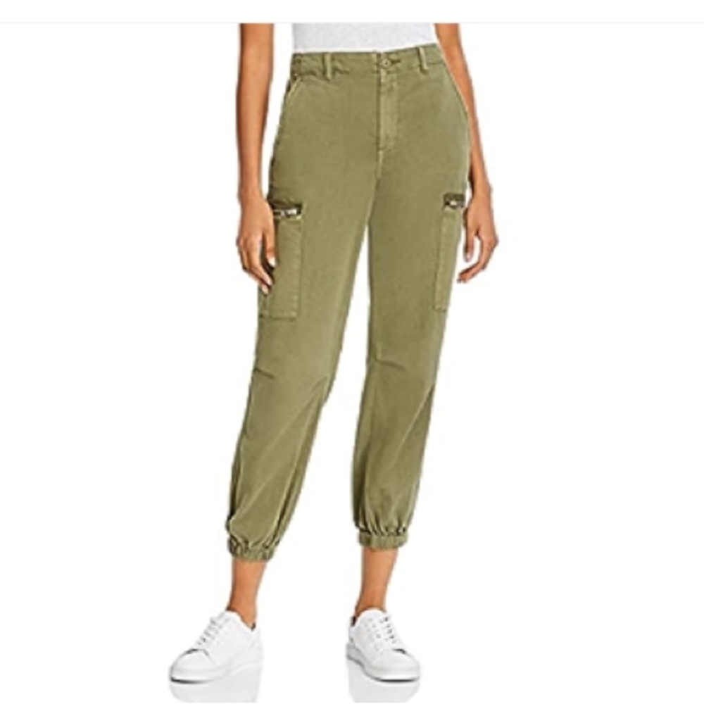 BLANKNYC BLANK NYC Women’s Lost Zip Pockets Jogger Cargo Pants Green Size 24